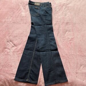 Mango Dark Denim Trouser - Dark Blue Straight Jeans